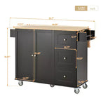 Chariot d'îlot de cuisine moderne, Chariot de cuisine avec étagères et tiroirs
