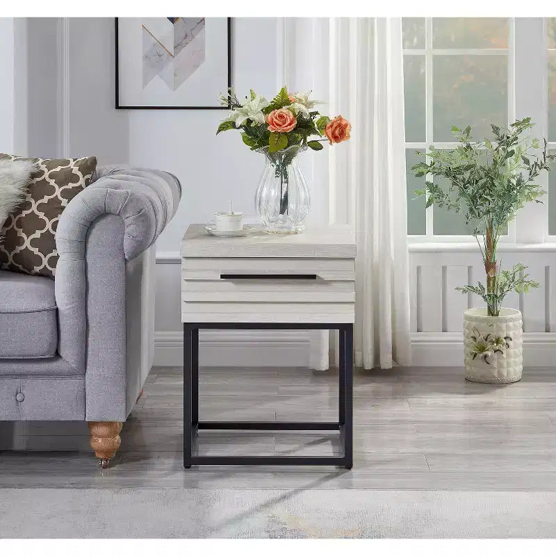Table d'appoint de rangement contemporaine Céleste