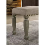 Banc rembourré Breda avec clous décoratifs, Gris antique