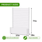 Meuble de rangement autoportant 67x28x15 pouces, en bois blanc, 4 portes, avec portes en bois massif pour salon de maison