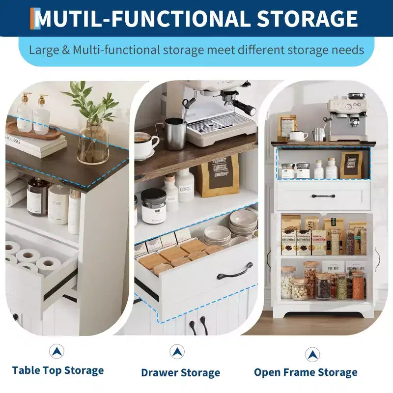 Ensemble de 2 placards de rangement pour salle de bain, Organisateur de style ferme pour salle de bain, cuisine, salon, entrée