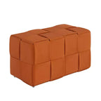 GDFStudio Valerie Pouf rectangulaire en velours côtelé tissé