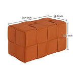 GDFStudio Valerie Pouf rectangulaire en velours côtelé tissé