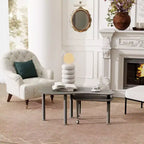 Table basse moderne Ora Maison avec pieds en bois massif et rallonge coulissante pour salon