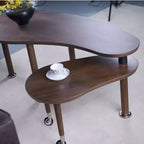 Table basse moderne Ora Maison avec pieds en bois massif et rallonge coulissante pour salon