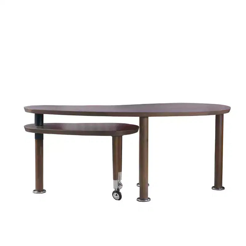 Table basse moderne Ora Maison avec pieds en bois massif et rallonge coulissante pour salon