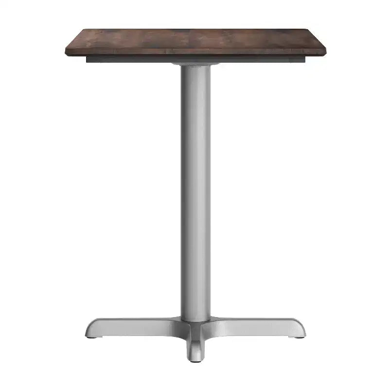 Plateau de table d'intérieur/extérieur Flash Furniture Acadia avec technologie HPL TopGuard et base de table de bistro en fonte