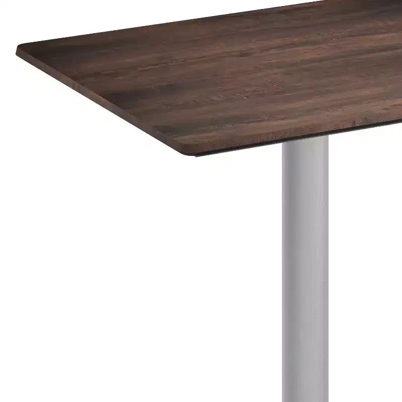 Plateau de table d'intérieur/extérieur Flash Furniture Acadia avec technologie HPL TopGuard et base de table de bistro en fonte