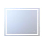 Miroir de salle de bain mural LED 48x36 incassable, miroir de courtoisie anti-buée ETL à intensité variable en continu