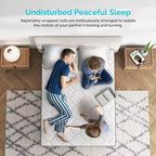 Matelas hybride rafraîchissant à 8 ressorts ensachés et 5 zones d'isolation des mouvements, avec ressorts plus épais pour un soutien durable - Fermeté moyenne - Compatible avec les lits plateformes