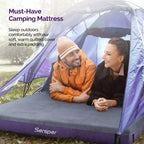 Matelas d'extérieur de 10 cm pour camping et VR avec poche latérale, imperméable, portable, pliable