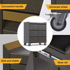 AOBABO Armoire de rangement à dossiers en acier verrouillable avec étagères réglables et roulettes pour l'organisation à la maison, à l'école, au bureau et dans le garage, Noir