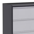 AOBABO Armoire de rangement à dossiers en acier verrouillable avec étagères réglables et roulettes pour l'organisation à la maison, à l'école, au bureau et dans le garage, Noir