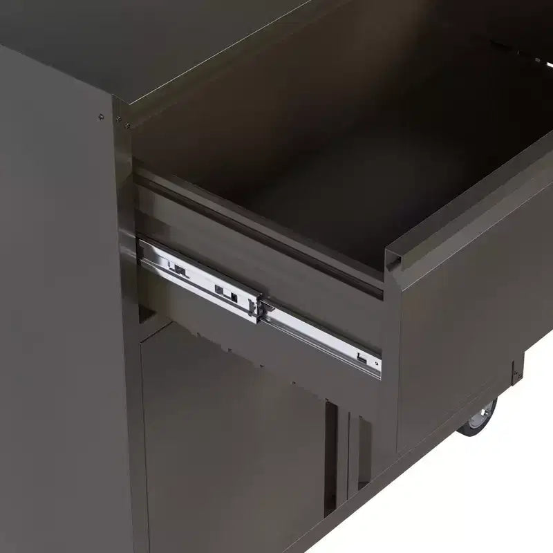 AOBABO Armoire de rangement à dossiers en acier verrouillable avec étagères réglables et roulettes pour l'organisation à la maison, à l'école, au bureau et dans le garage, Noir