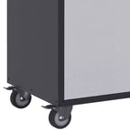 AOBABO Armoire de rangement à dossiers en acier verrouillable avec étagères réglables et roulettes pour l'organisation à la maison, à l'école, au bureau et dans le garage, Noir