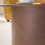 Tables basses gigognes (lot de 2), tables basses rondes en MDF pour salon, appartement, espace détente, noyer