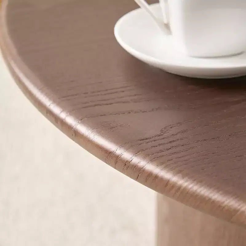 Tables basses gigognes (lot de 2), tables basses rondes en MDF pour salon, appartement, espace détente, noyer