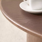 Tables basses gigognes (lot de 2), tables basses rondes en MDF pour salon, appartement, espace détente, noyer
