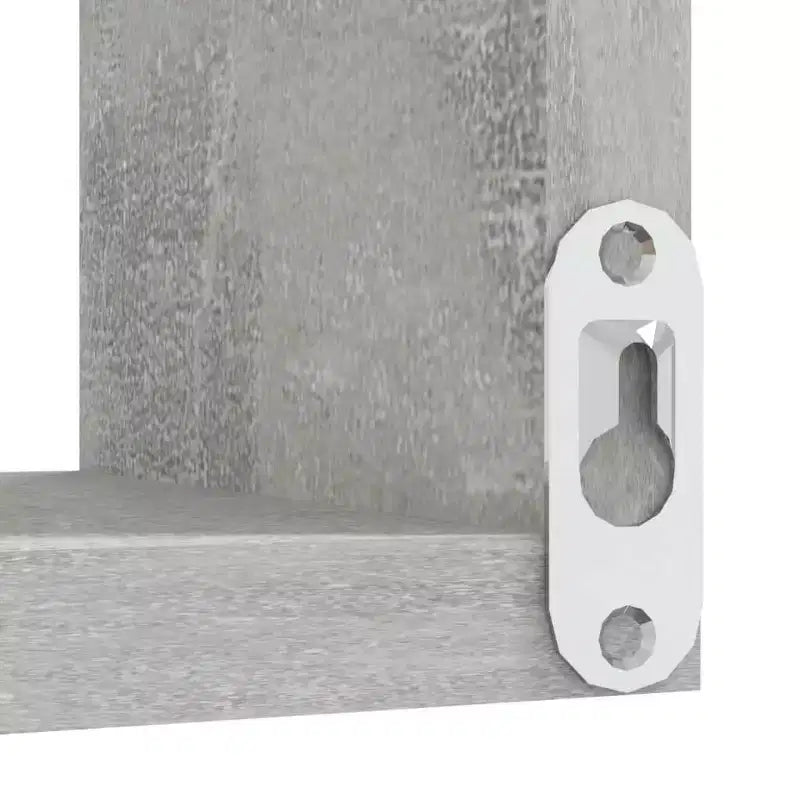 Étagère d'angle murale en bois d'ingénierie gris béton 40x40x50 cm