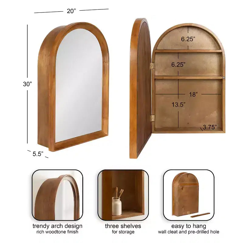 Armoire-miroir de toilette Hatherleigh Arch