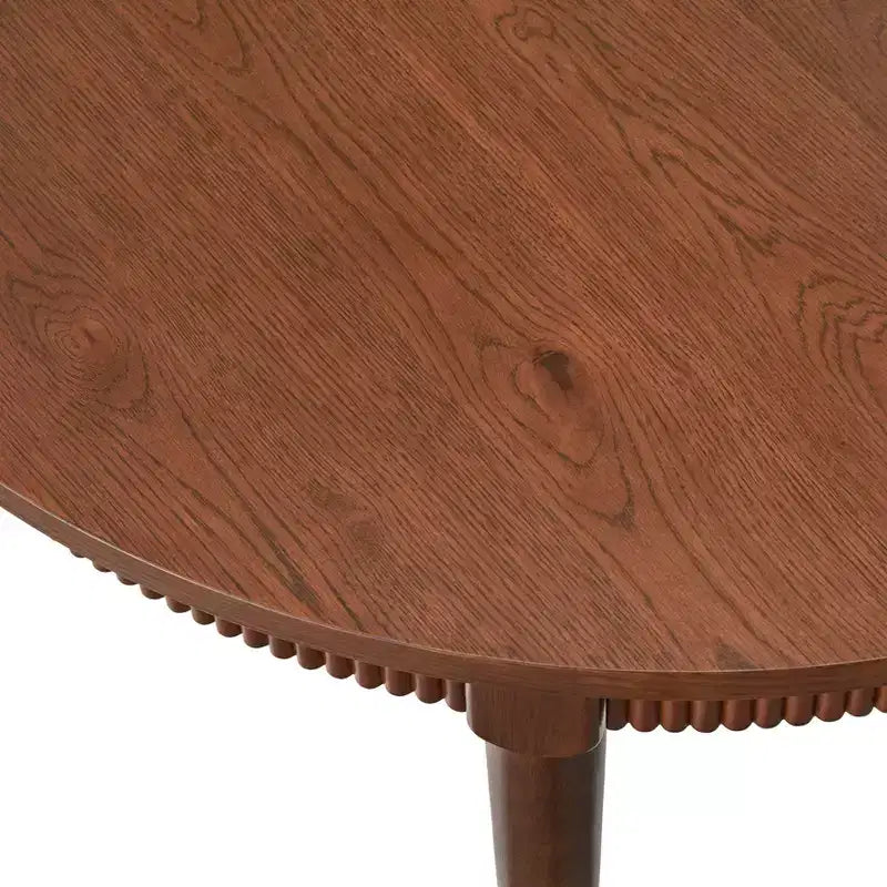 Table de salle à manger Astroria 46 ronde à jupe cannelée