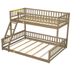 Lit en bois Twin XL avec garde-corps, échelle, montage facile