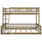 Lit en bois Twin XL avec garde-corps, échelle, montage facile