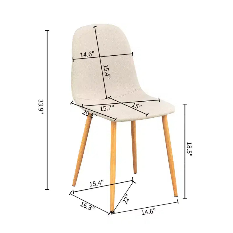 Ensemble Table et Chaises de Salle à Manger Rond pour 4, Table de Cuisine de 80 cm avec 4 Chaises Rembourrées, Ensemble Repas Pieds en Bois pour Petits Espaces, Appartement, Coin Repas