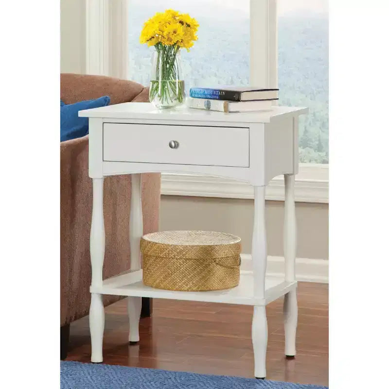 Table d'appoint Shaker avec tiroir et étagère