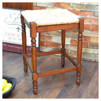 Tabouret de bar Turner de 61 cm (hauteur de comptoir) Noyer: Cadre en bois d'hévéa, Assise carrée