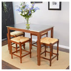 Tabouret de bar Turner de 61 cm (hauteur de comptoir) Noyer: Cadre en bois d'hévéa, Assise carrée