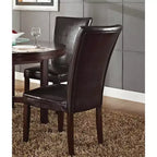 Lot de 2 chaises Parsons Talbot marron : Rembourrées, aucun assemblage requis, pieds en bois, rembourrage en mousse