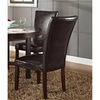 Lot de 2 chaises Parsons Talbot marron : Rembourrées, aucun assemblage requis, pieds en bois, rembourrage en mousse