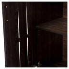 Bahut de rangement moderne et contemporain Excel – Brun foncé : Étagères fixes, bois composite, meubles de cuisine