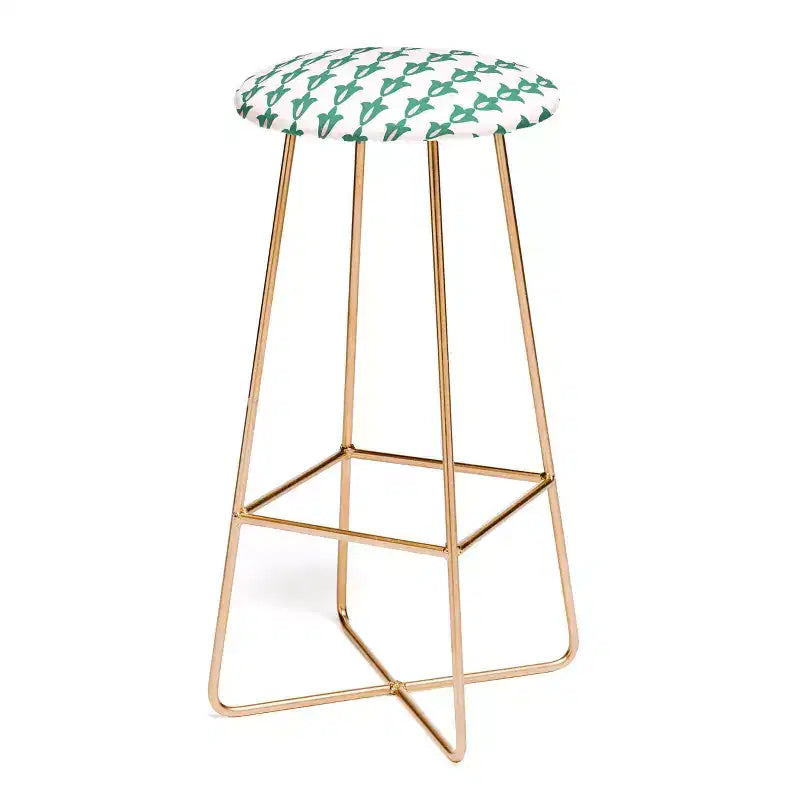 Tabouret de bar à motif floral rétro