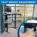 Bureau électrique réglable en hauteur pour coins, bureau debout automatique avec réglage en hauteur ergonomique et fluide de 72 à 120 cm