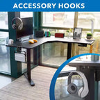 Bureau électrique réglable en hauteur pour coins, bureau debout automatique avec réglage en hauteur ergonomique et fluide de 72 à 120 cm