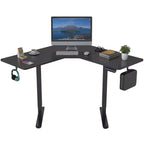 Bureau électrique réglable en hauteur pour coins, bureau debout automatique avec réglage en hauteur ergonomique et fluide de 72 à 120 cm